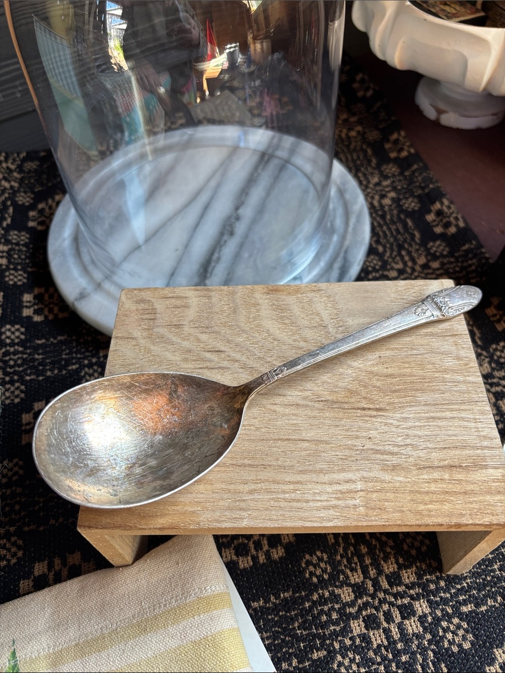 Vintage Silver-Tone Serving Spoon - 1847 ✨